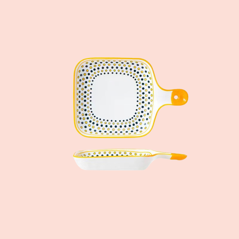 シンプルな家庭用食器セット（釉下彩のボウルとプレート）