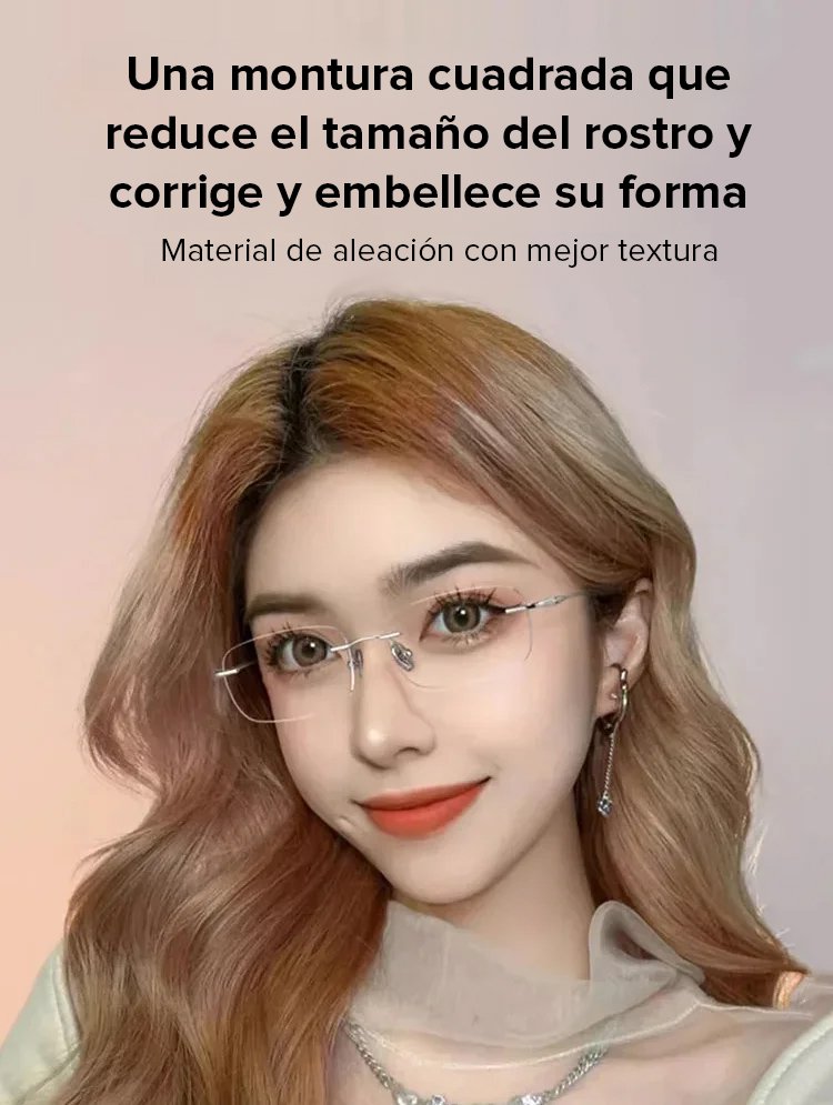 Eterlens Gafas de lectura sin marco con lentes fotocromáticos 【Unisex】