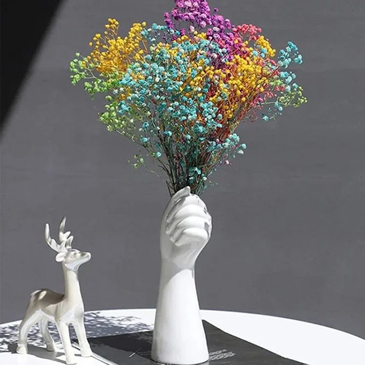  Kreatives handförmiges Harzvasenornament