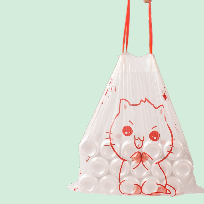 Thickened household portable automatic closing disposable plastic bag kitchen cleaning bag