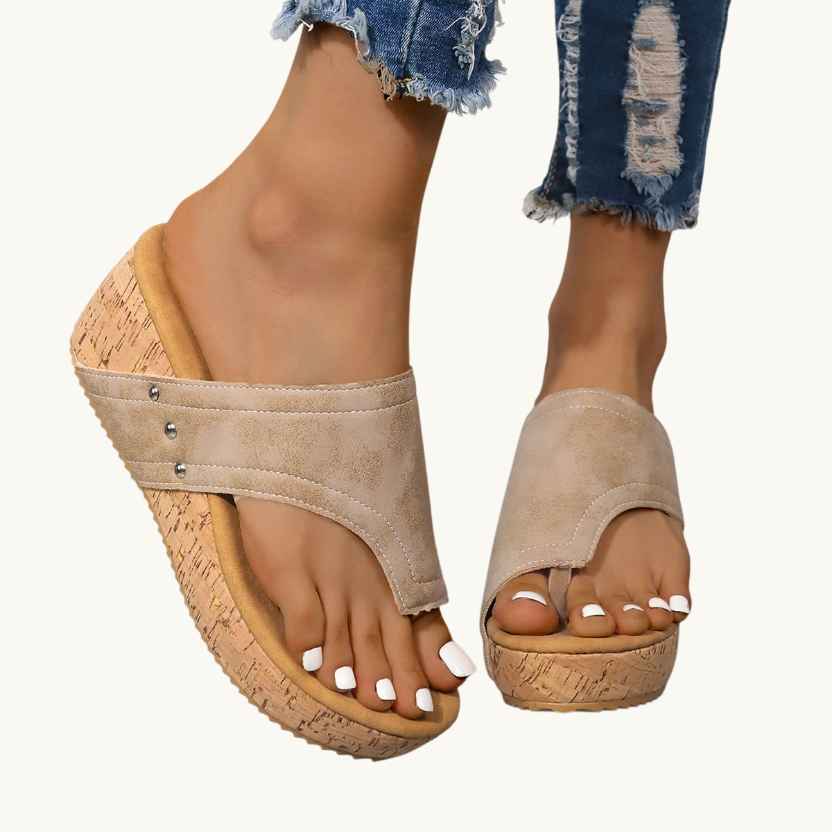 السيدات النعال مع سميكة أسفل كليب