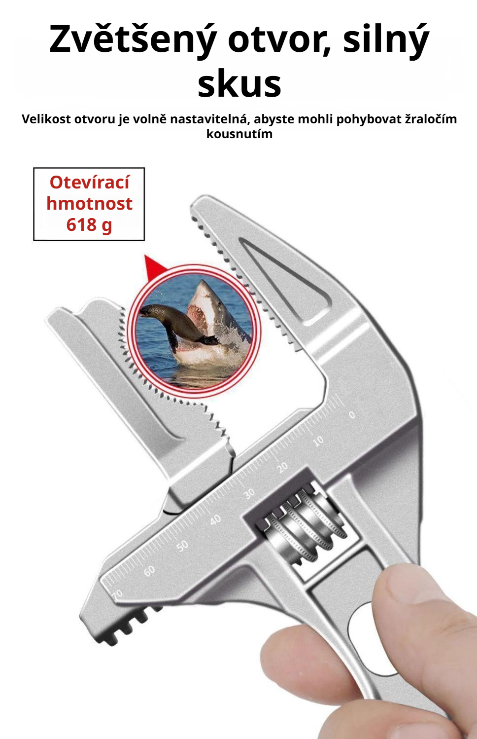 Odolný klíč s velkým otvorem pro profesionální použití