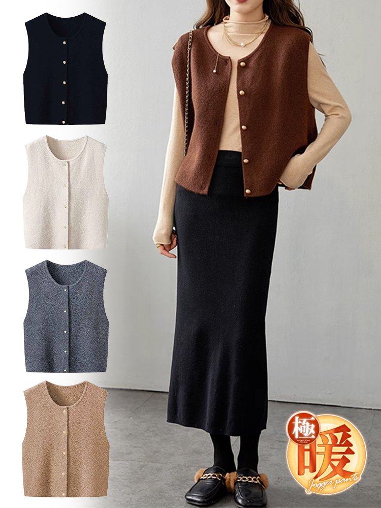 カシミヤニットベスト