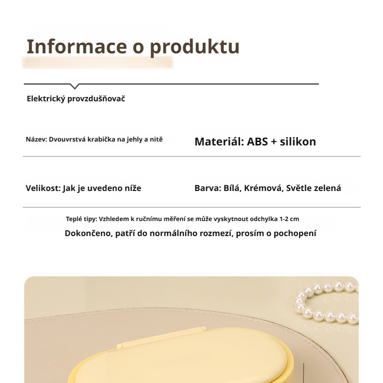 Organizér na šicí potřeby s magnetickým boxem na jehly a nitě