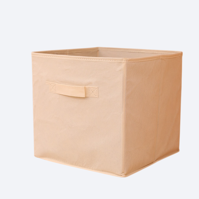 صندوق تخزين من القماش غير المنسوج قابل للطي بدون غطاء للاستخدام المنزلي