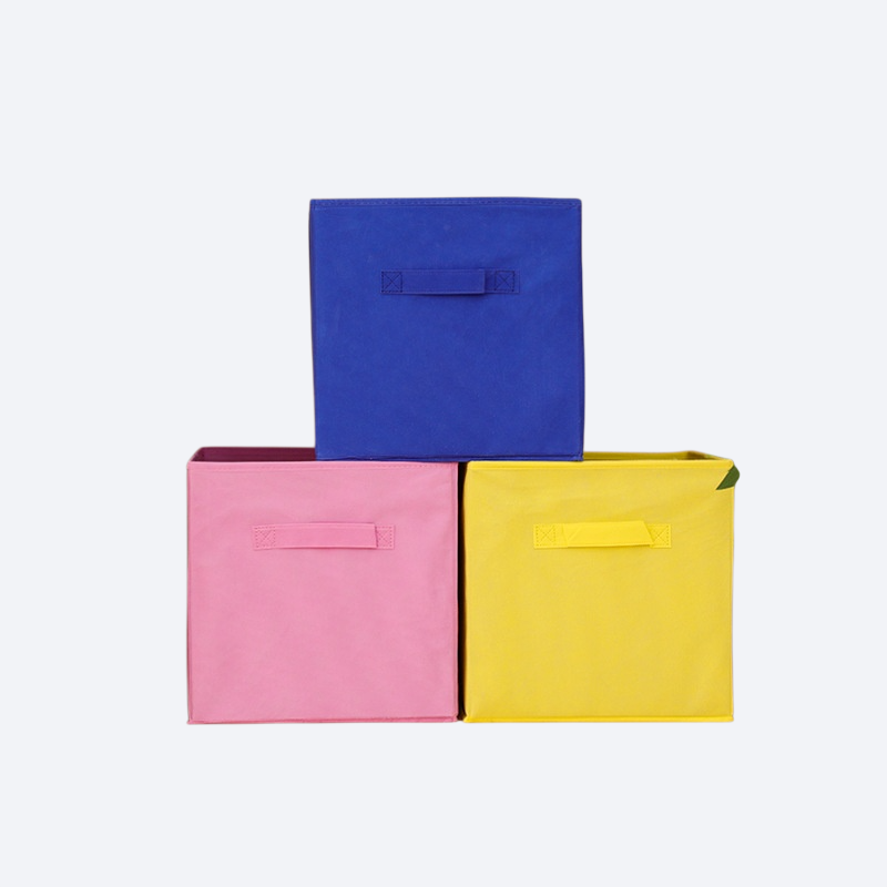 صندوق تخزين من القماش غير المنسوج قابل للطي بدون غطاء للاستخدام المنزلي