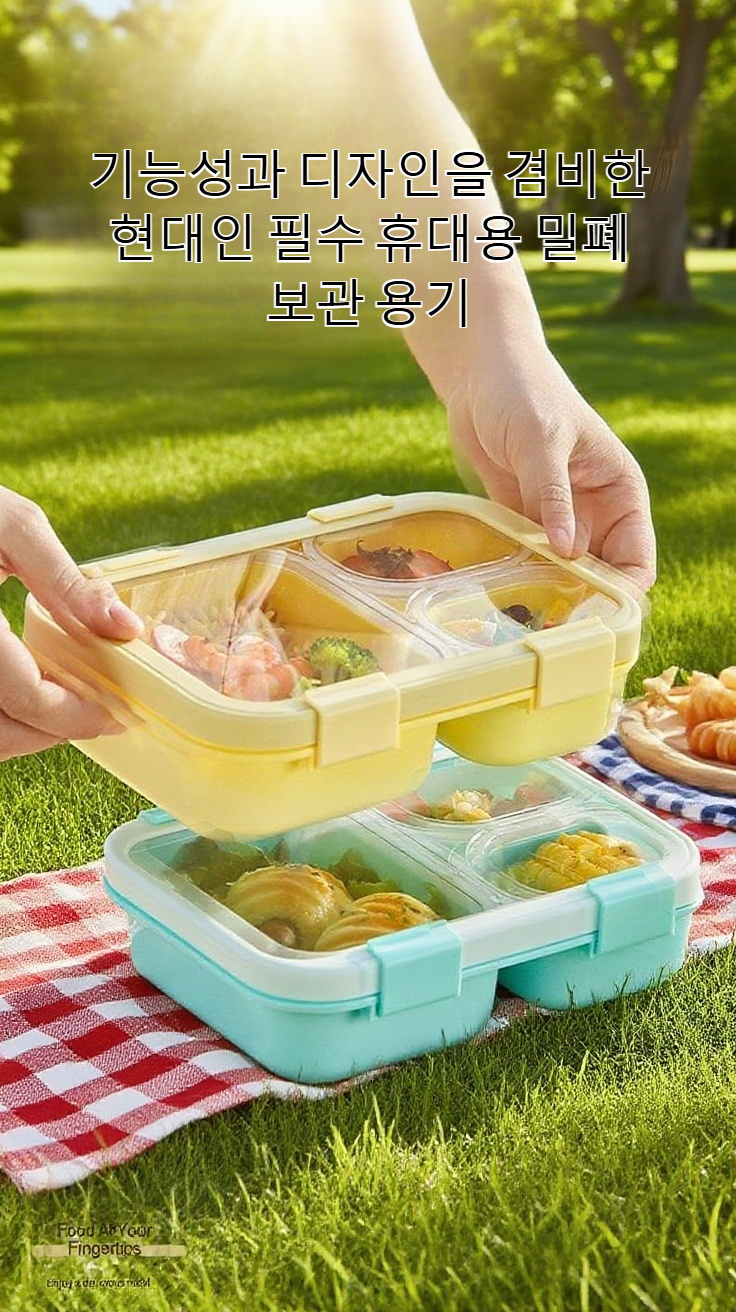 세련된 마카롱 컬러 수납 도시락 전체 이미지