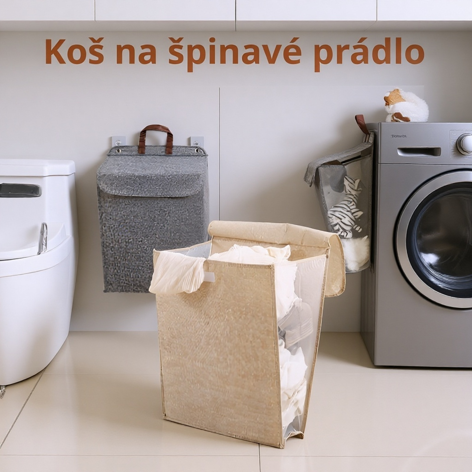 Praktický skládací koš na prádlo pro snadné skladování