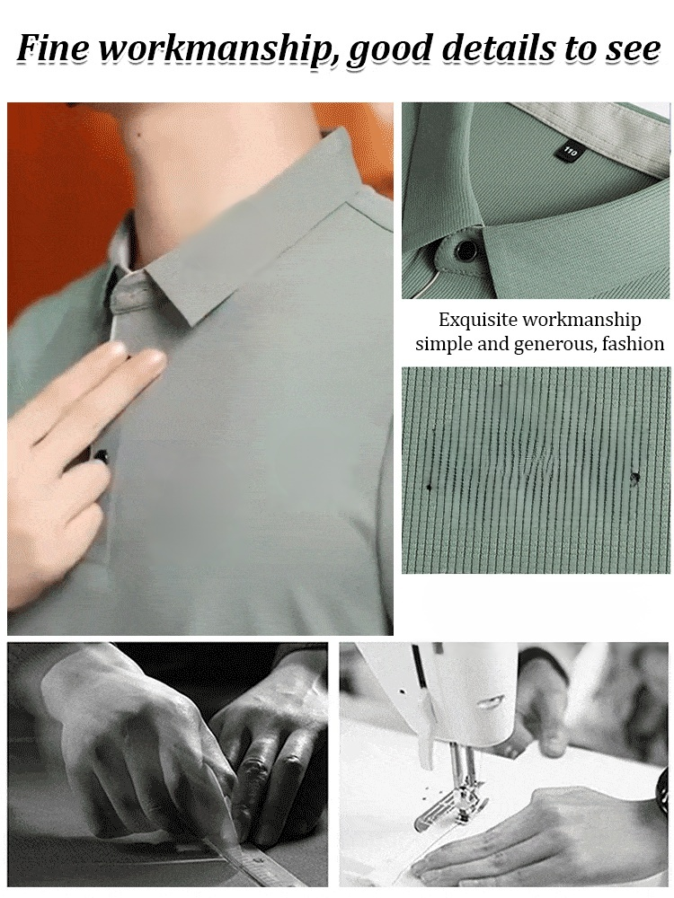 Men's Casual Versatile Polo Shirt with Turn-Down Collar