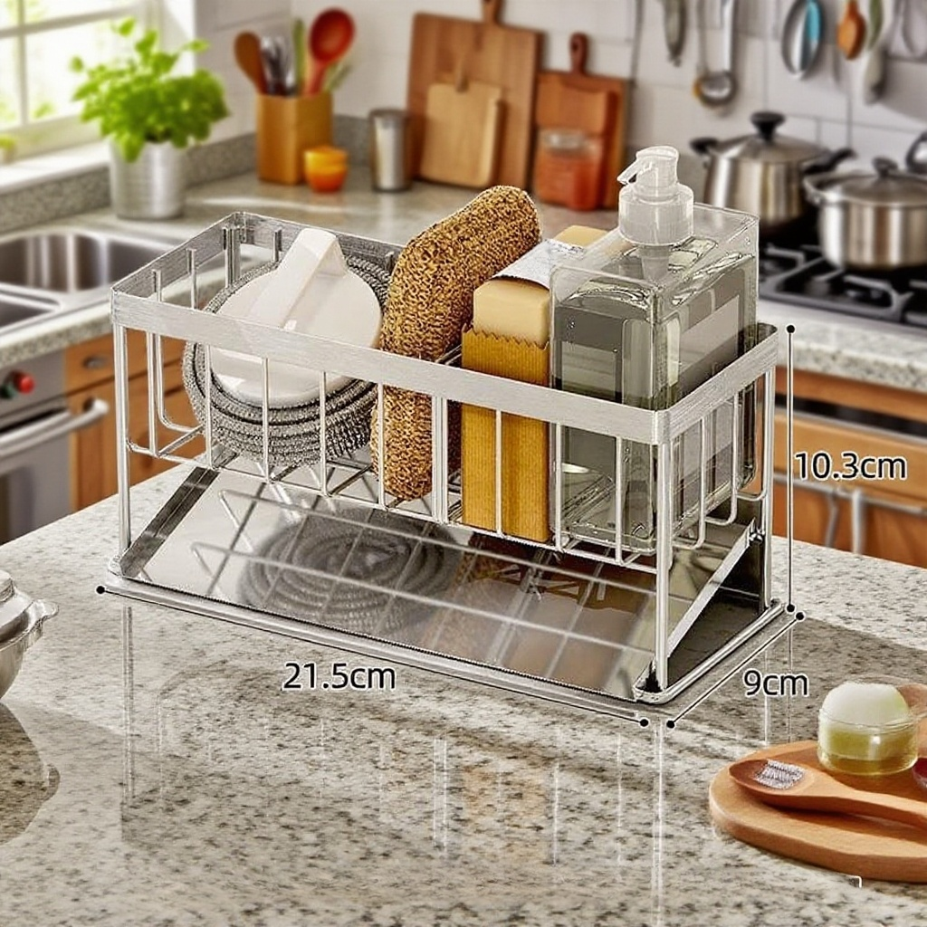 耐用材質廚房瀝水收納架