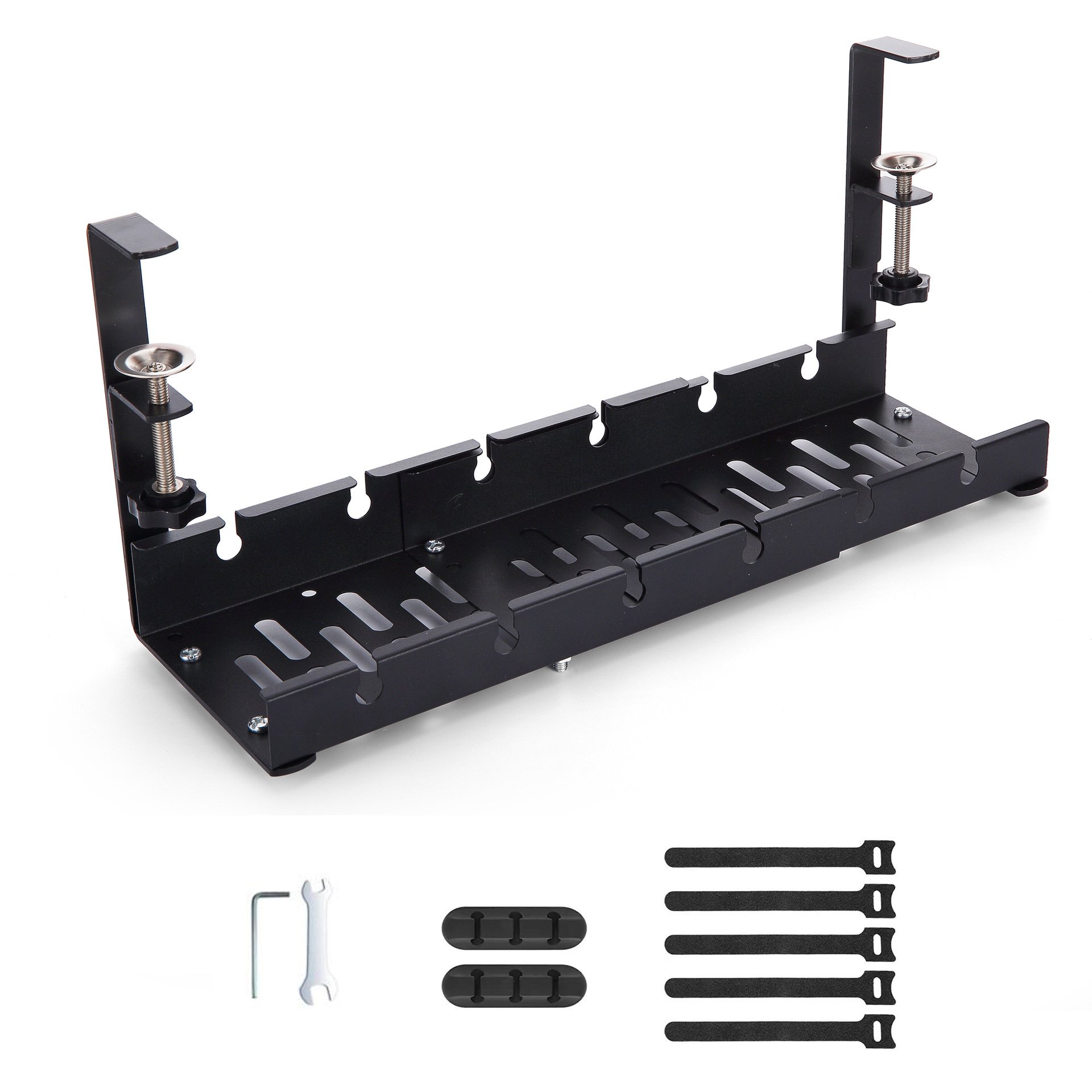 カーボンスチール製テーブル下収納フレーム テーブル下収納フレーム 家庭用 穴あけ不要 炭素鋼 引き込み式