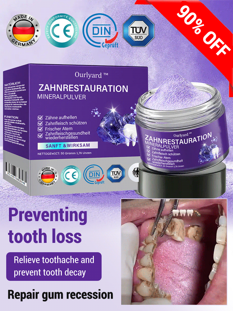 【Periodontal Health Restoration】Purple Mineral Tooth Powder for Tooth Restoration