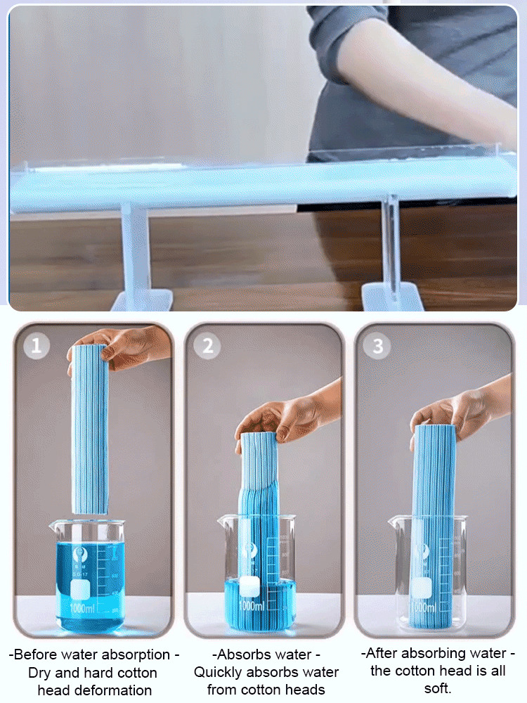 [Whale Swallowing Water Absorbent Mop for Wet and Dry Use] Fish Scale Absorbent Mop