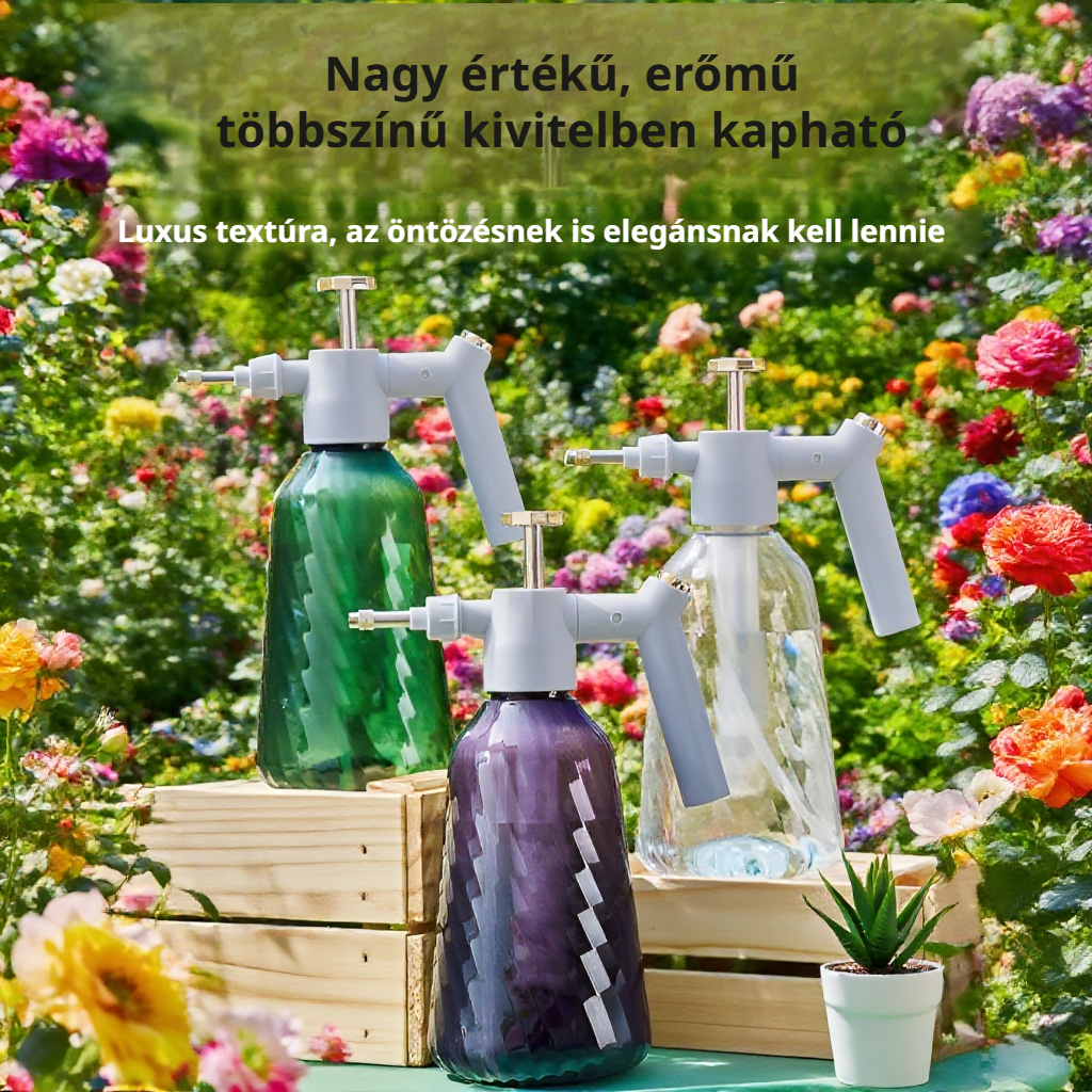 Növényápolás nyomásos locsolókannával