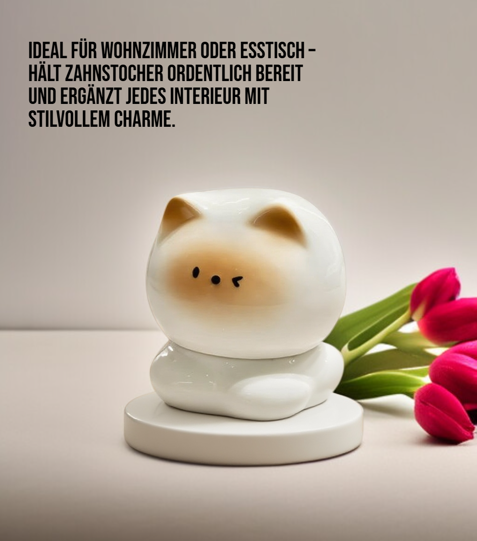 Handgefertigte Keramik Zahnstopf als Deko