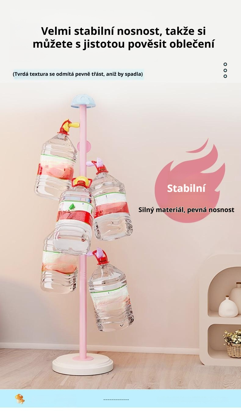 Domácí věšák na oblečení s více háčky