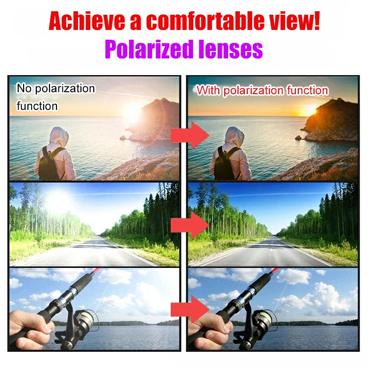 Ultra-light polarized sunglasses clip-on for men and women