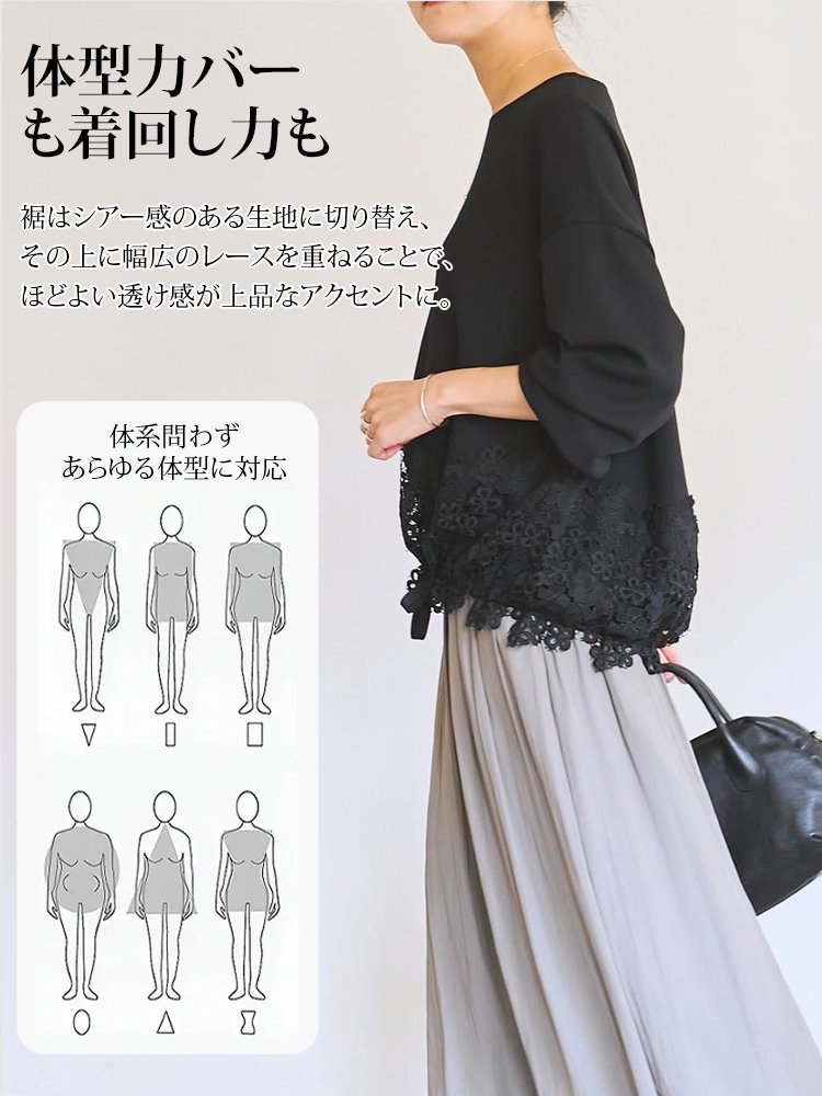 クルーネックトップス