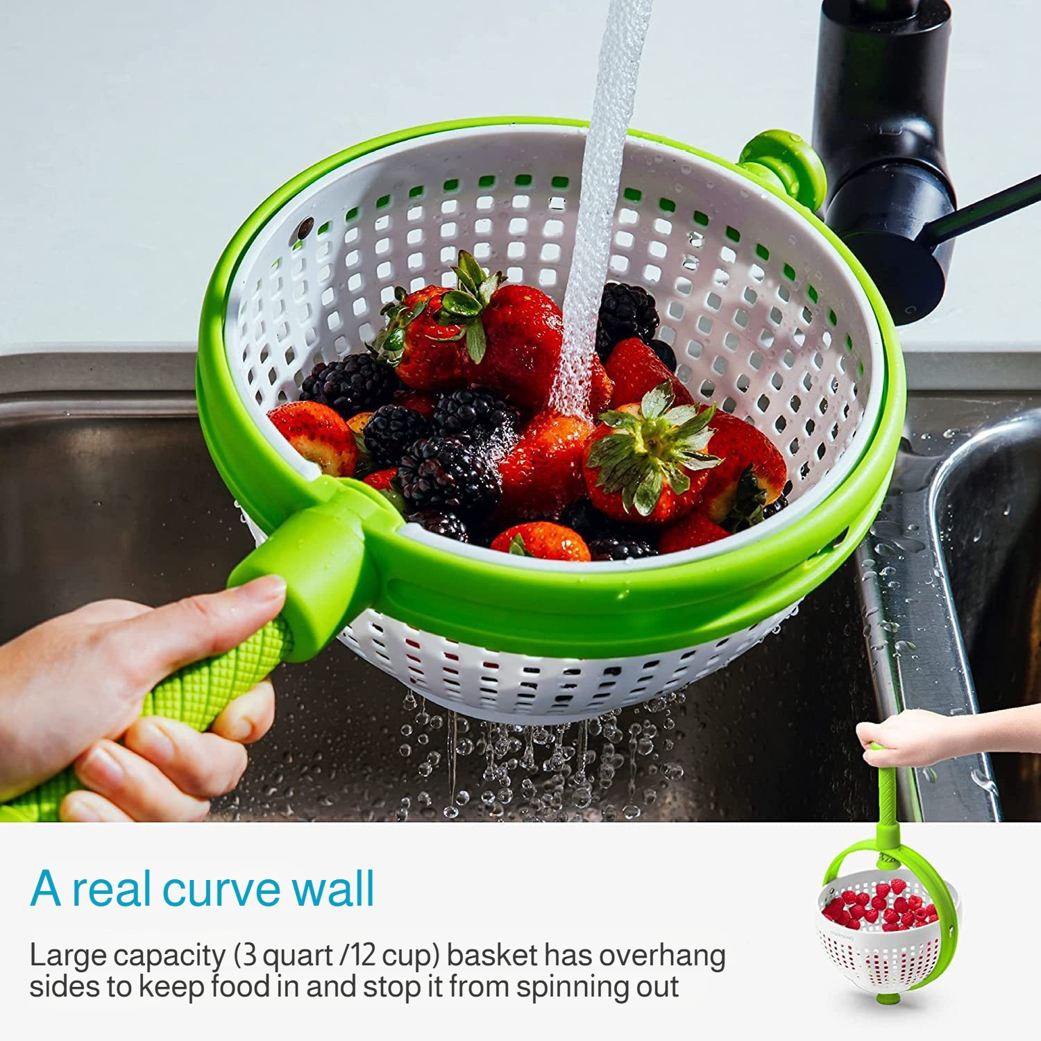 Vegetable Spinner and Draining Basket