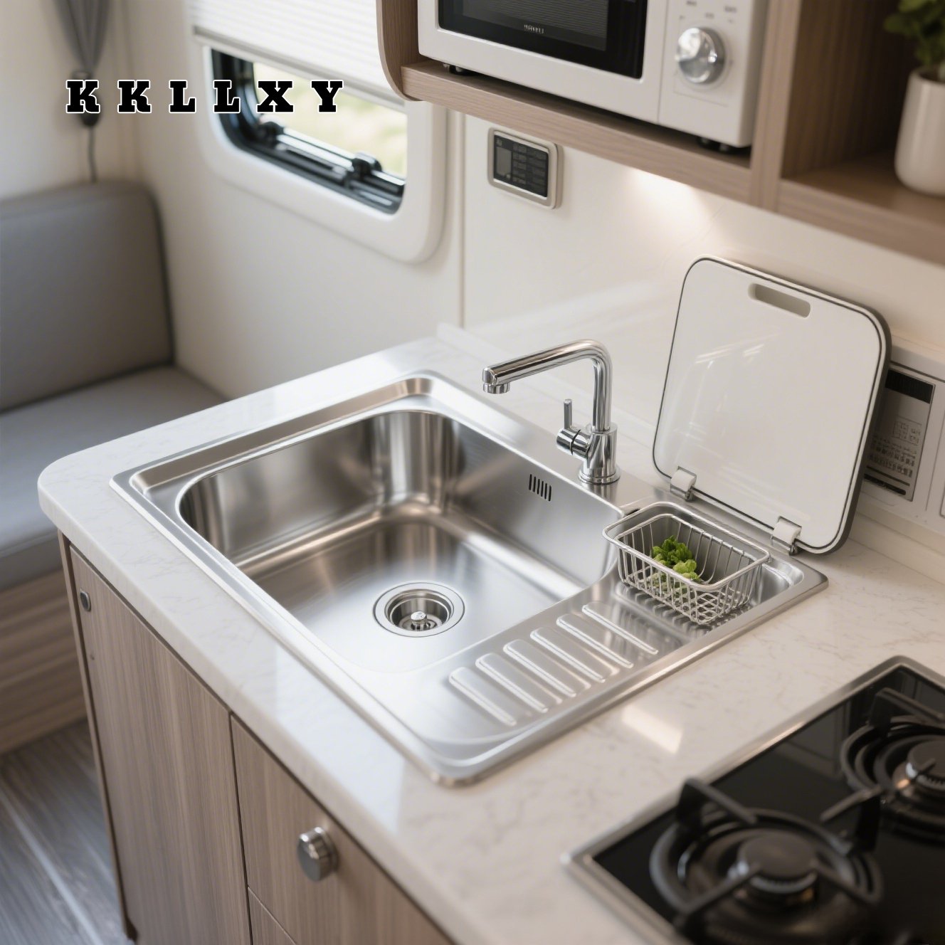 대형 싱글 스테인리스 스틸 싱크대