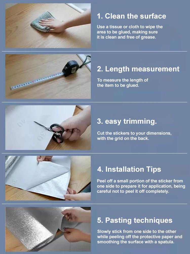 Kitchen oil-proof, waterproof and moisture-proof self-adhesive sticker