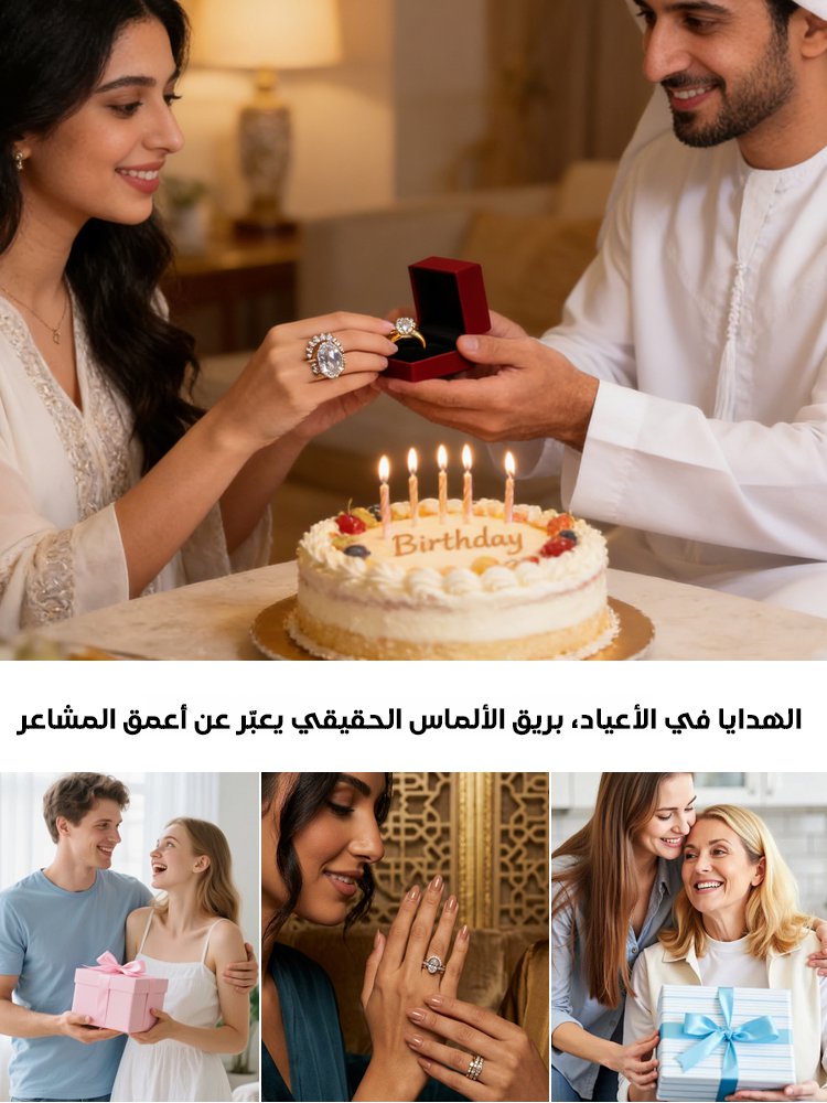 خاتم نسائي مرصع بالألماس بتصميم زهرة عباد الشمس