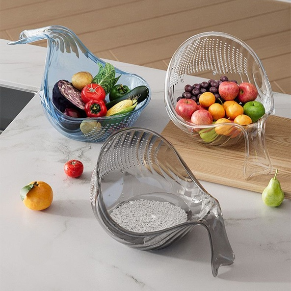 淘米收納多功能鯨魚瀝水籃