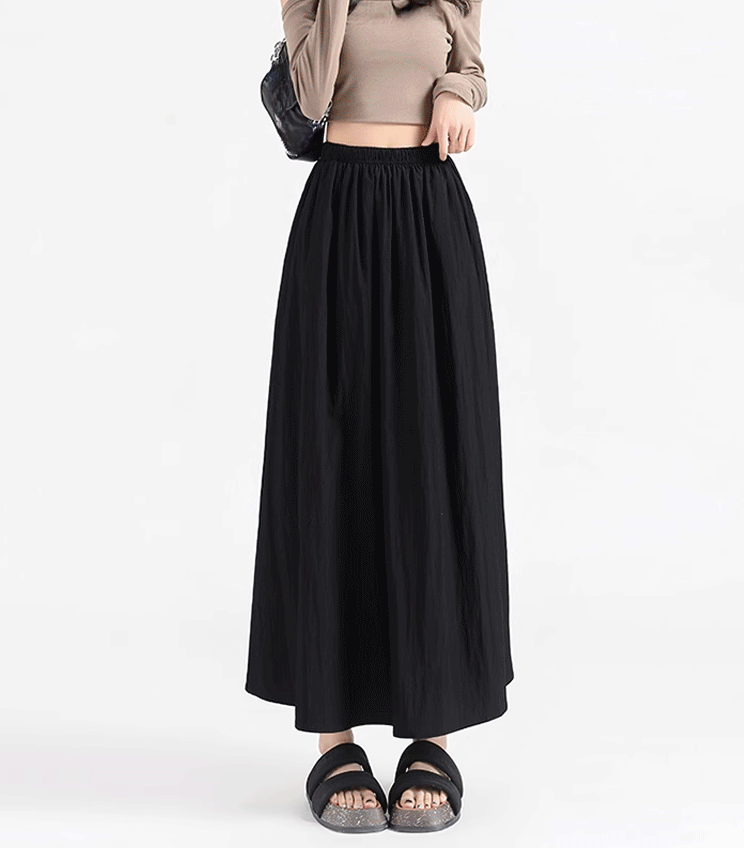 린넨 혼방 와이드 팬츠