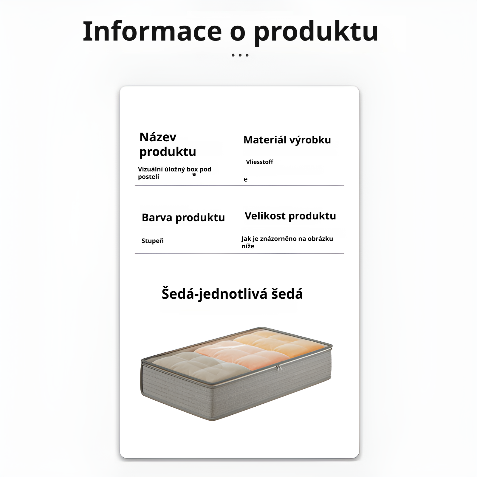 Zásuvková úložná krabice na sezónní povlečení