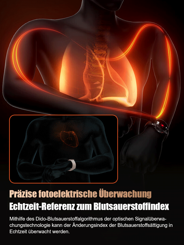 Blutzuckeruhr mit Stahlband