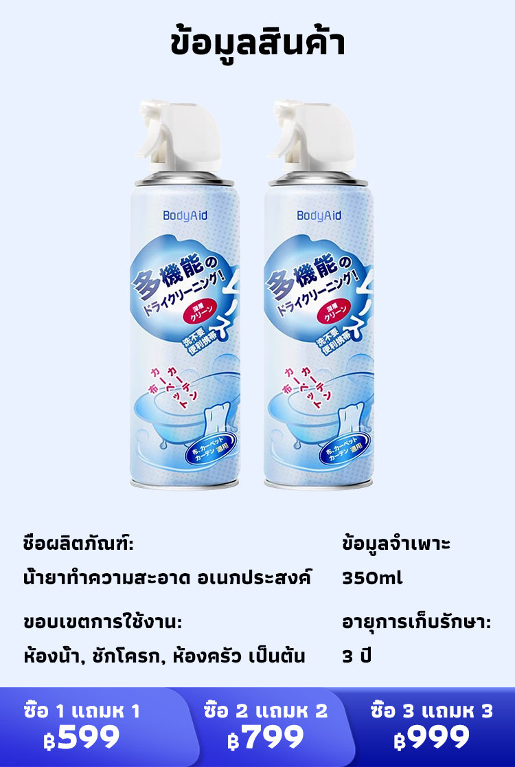 สเปรย์โฟมทำความสะอาดอเนกประสงค์ BodyAid