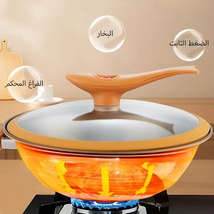 مقلاة ضغط مع طبقة التيتانيوم غير اللاصقة 