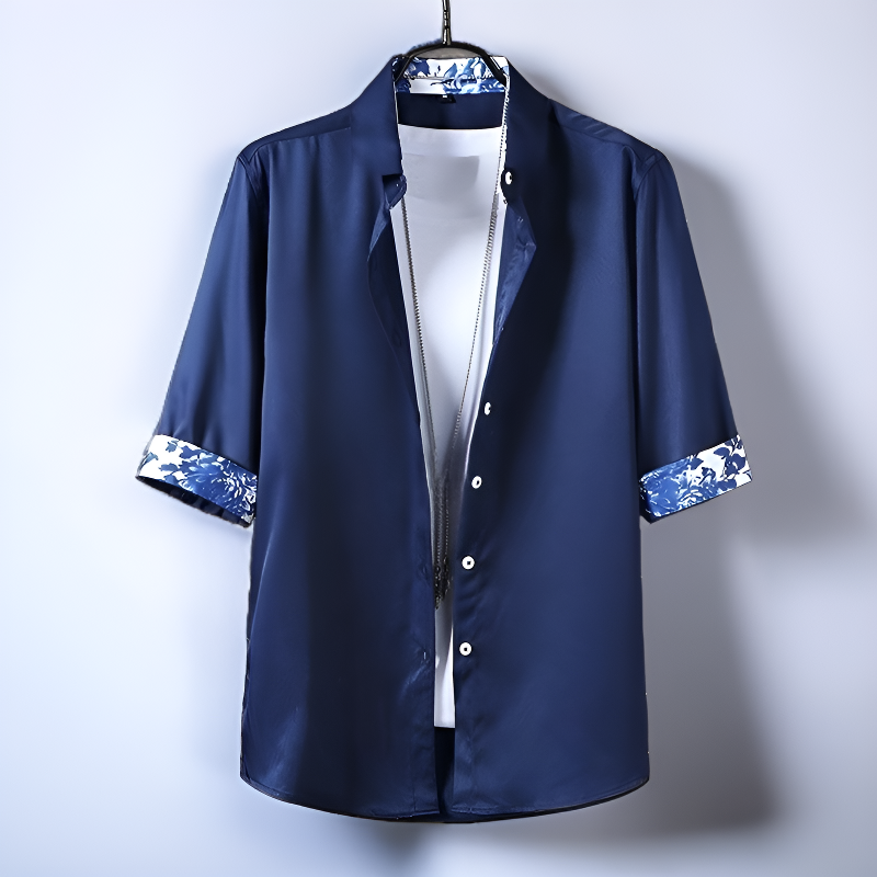 接触冷感7分袖シャツ