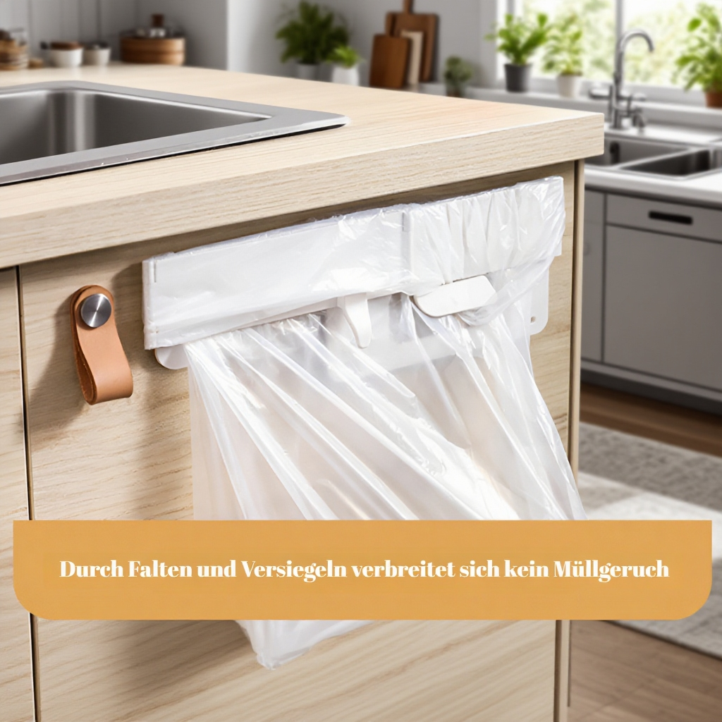 Faltbare Müllaufbewahrung für Schranktüren