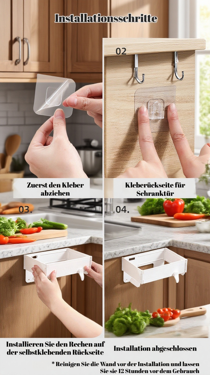 Einfach installierbarer wandmontierter Mülleimer