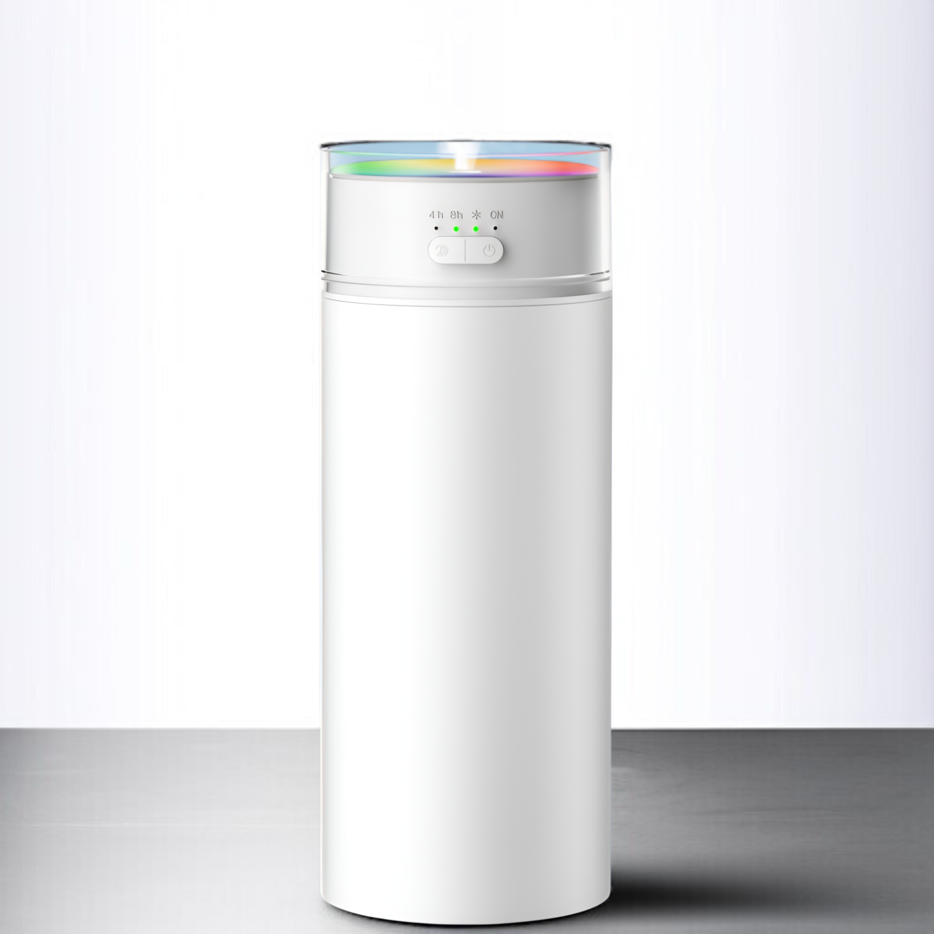 Kompakter Tisch-Luftbefeuchter, 500ml großes Fassungsvermögen, Aromafunktion, 1800mAh großer Akku