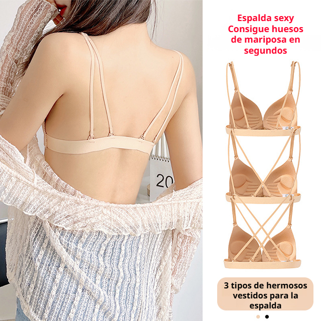 Sujetador con broche delantero y espalda bonita