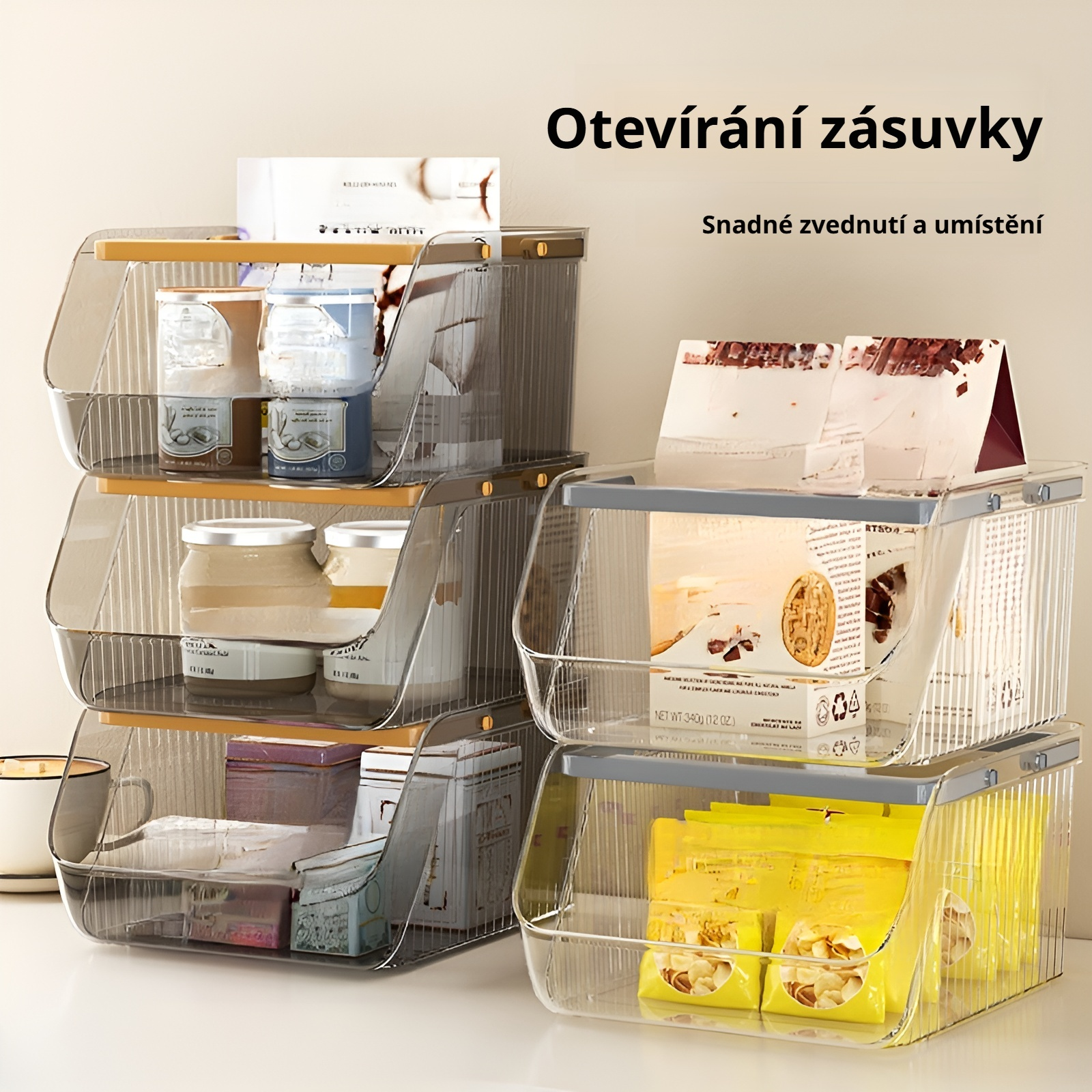 Průhledný akrylový zásuvkový organizér na stůl