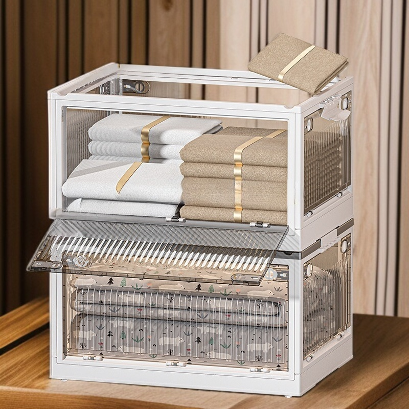 Armario plegable de plástico grueso, caja de almacenamiento para ropa, colcha, caja de almacenamient