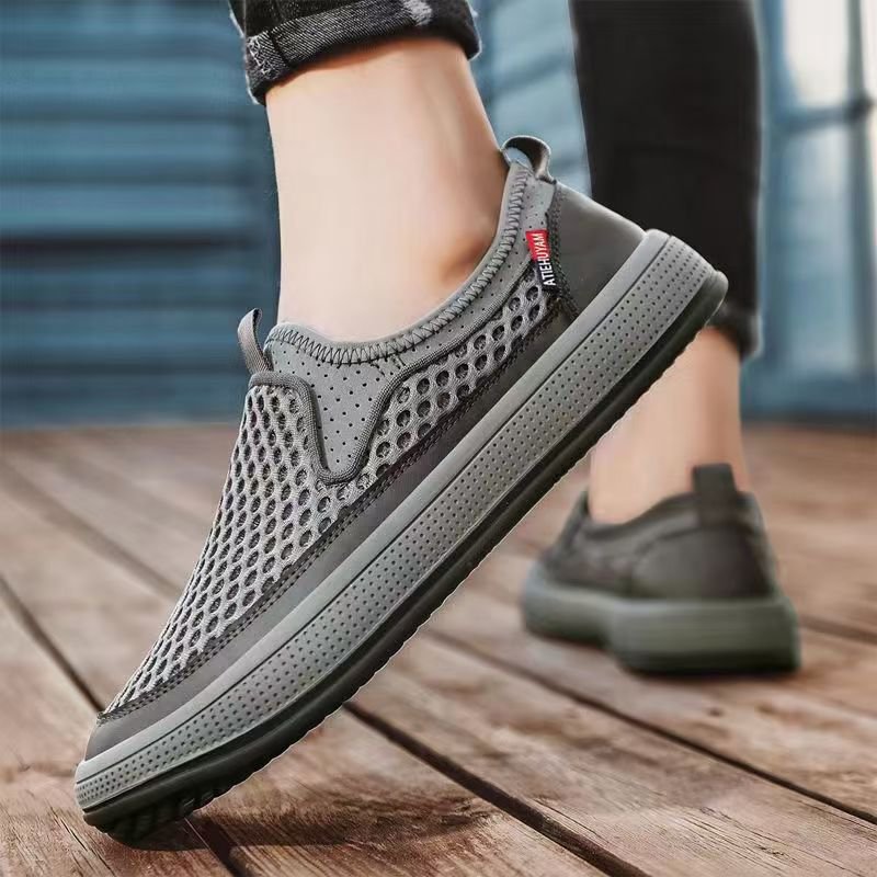 夏の新作ネット靴男性通気性怠け者ファッション靴