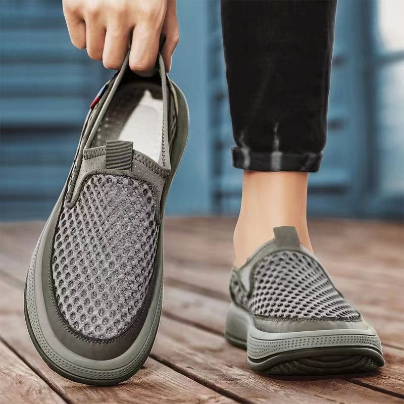 夏の新作ネット靴男性通気性怠け者ファッション靴