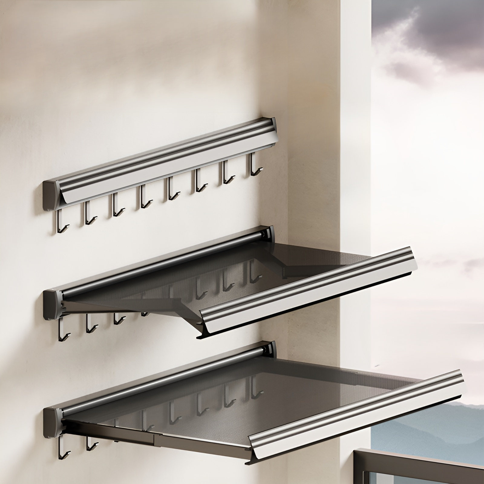 빨판 접기 빨래망