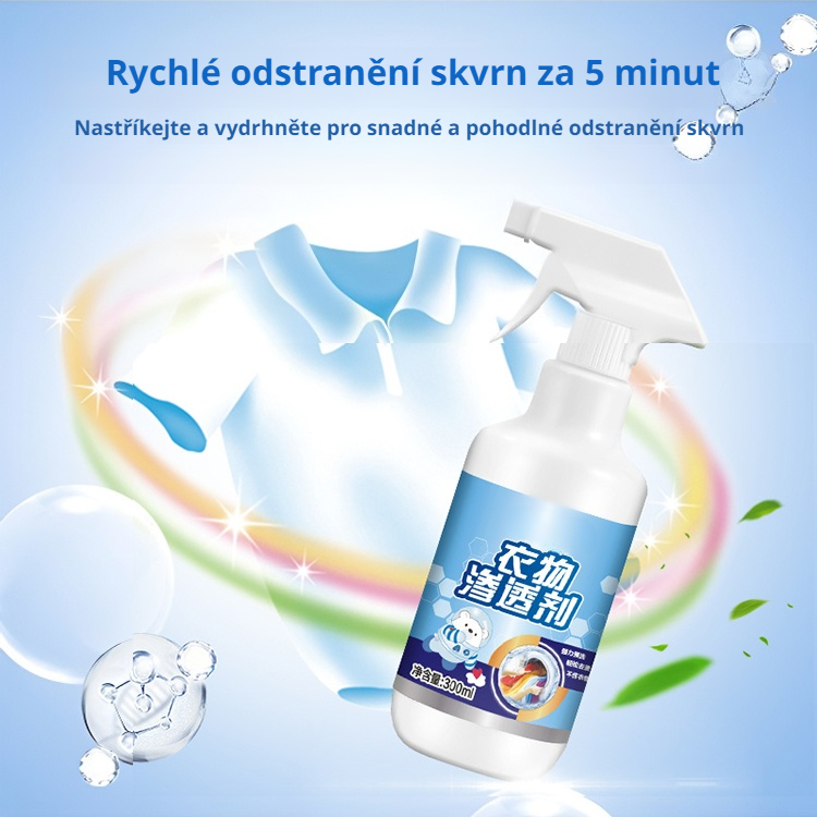  Silný odstraňovač skvrn na oblečení – bezpečný pro tkaniny, s dárkovou lahvičkou