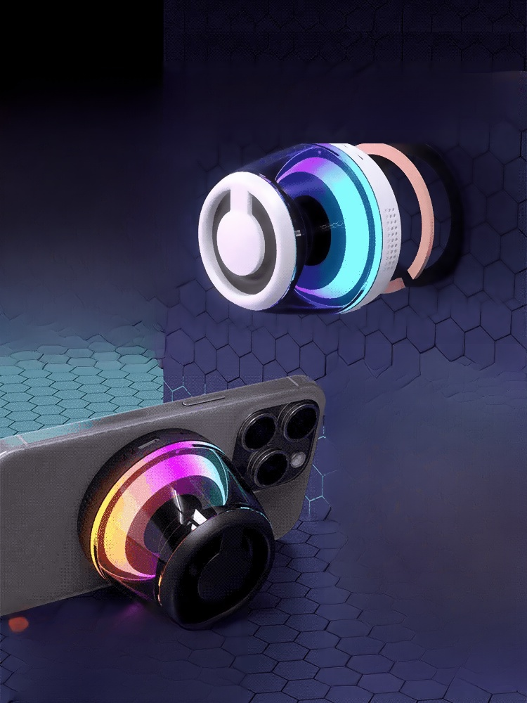 Magnetischer Bluetooth-Lautsprecher mit RGB-Farblicht.