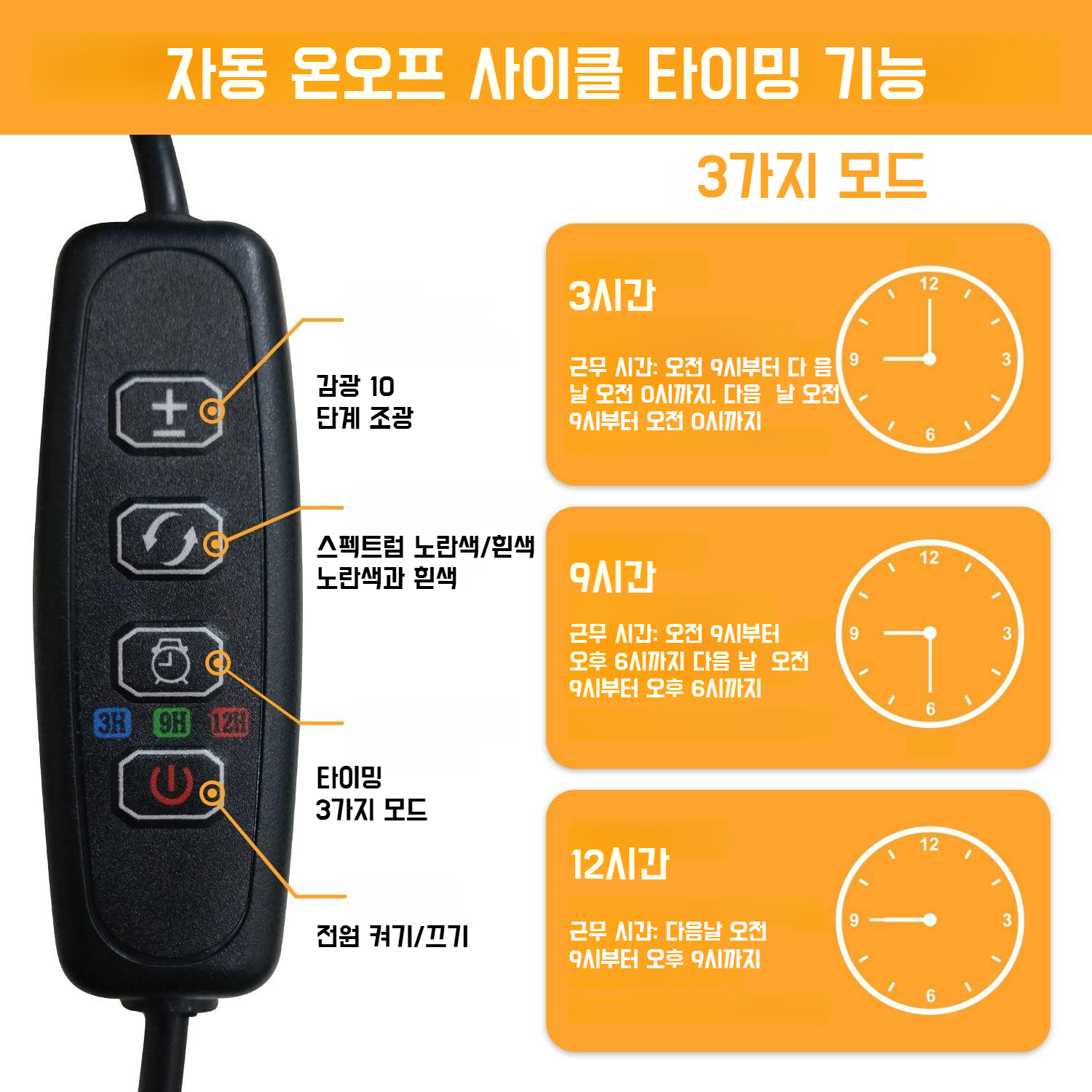 다육이용 타이머 기능 LED 보광등