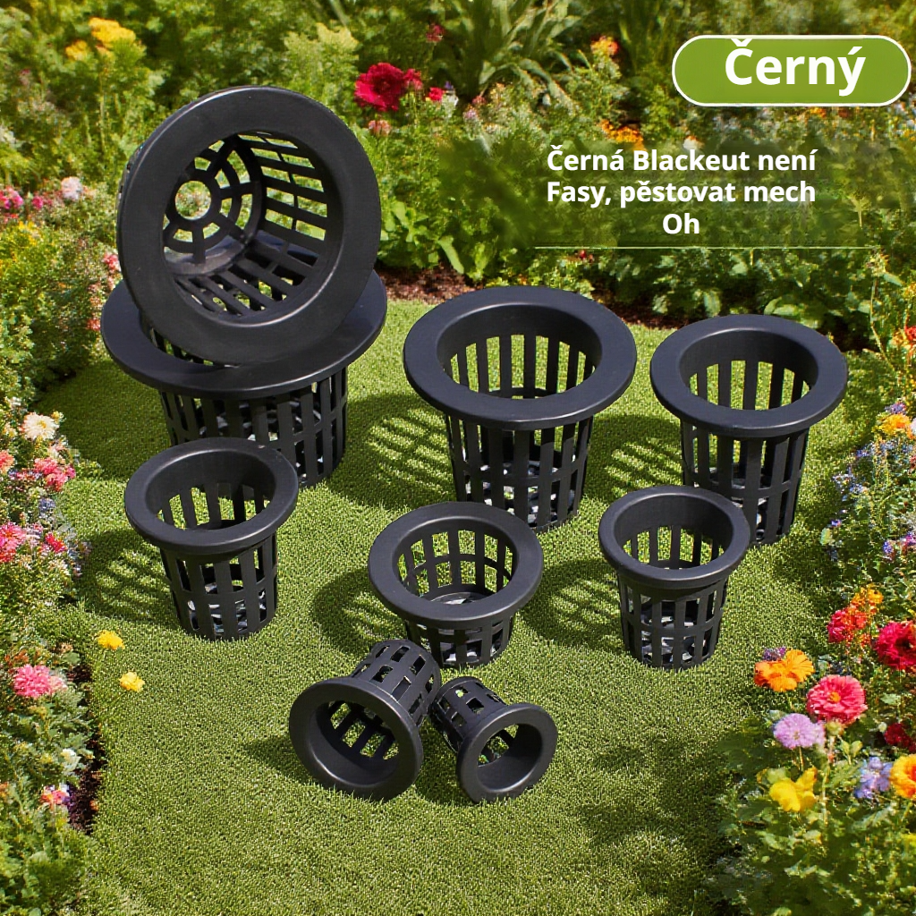 Košík pro hydroponii na zeleninu a květiny s upevňovačem kořenů