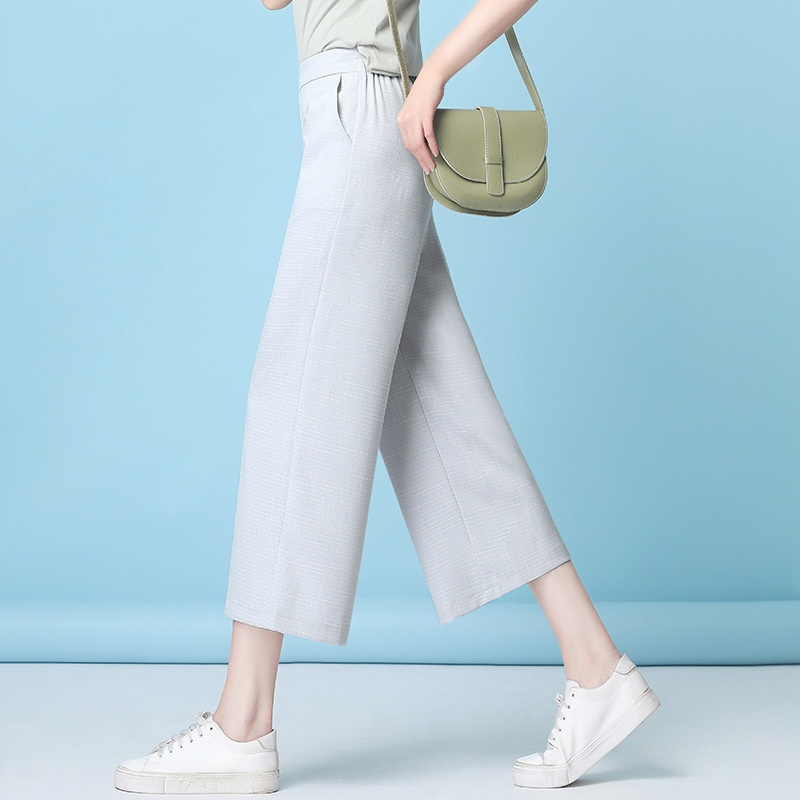 와이드 면 마 와이드 팬츠