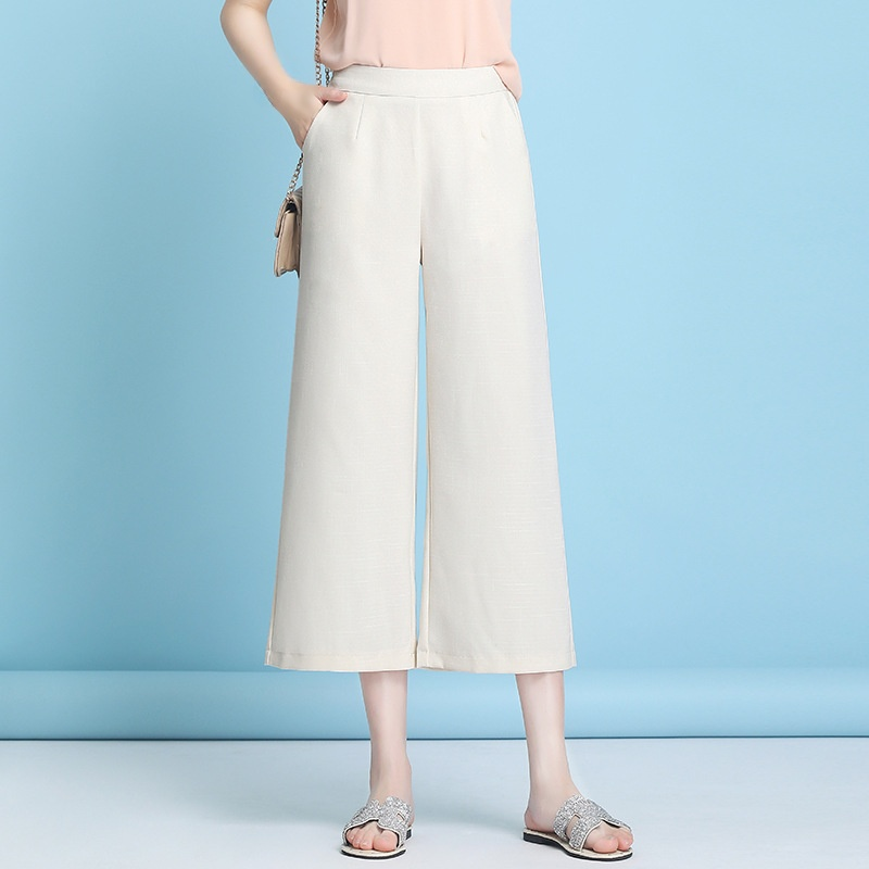 와이드 면 마 와이드 팬츠