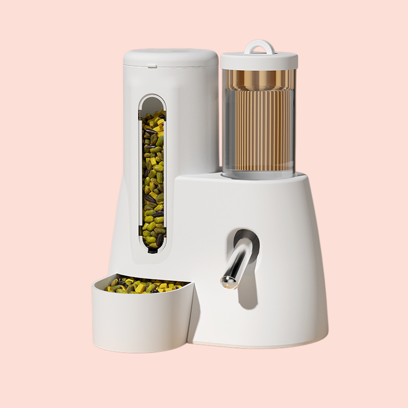 倉鼠餵食器自動飲水金絲熊水壺食盆二合一