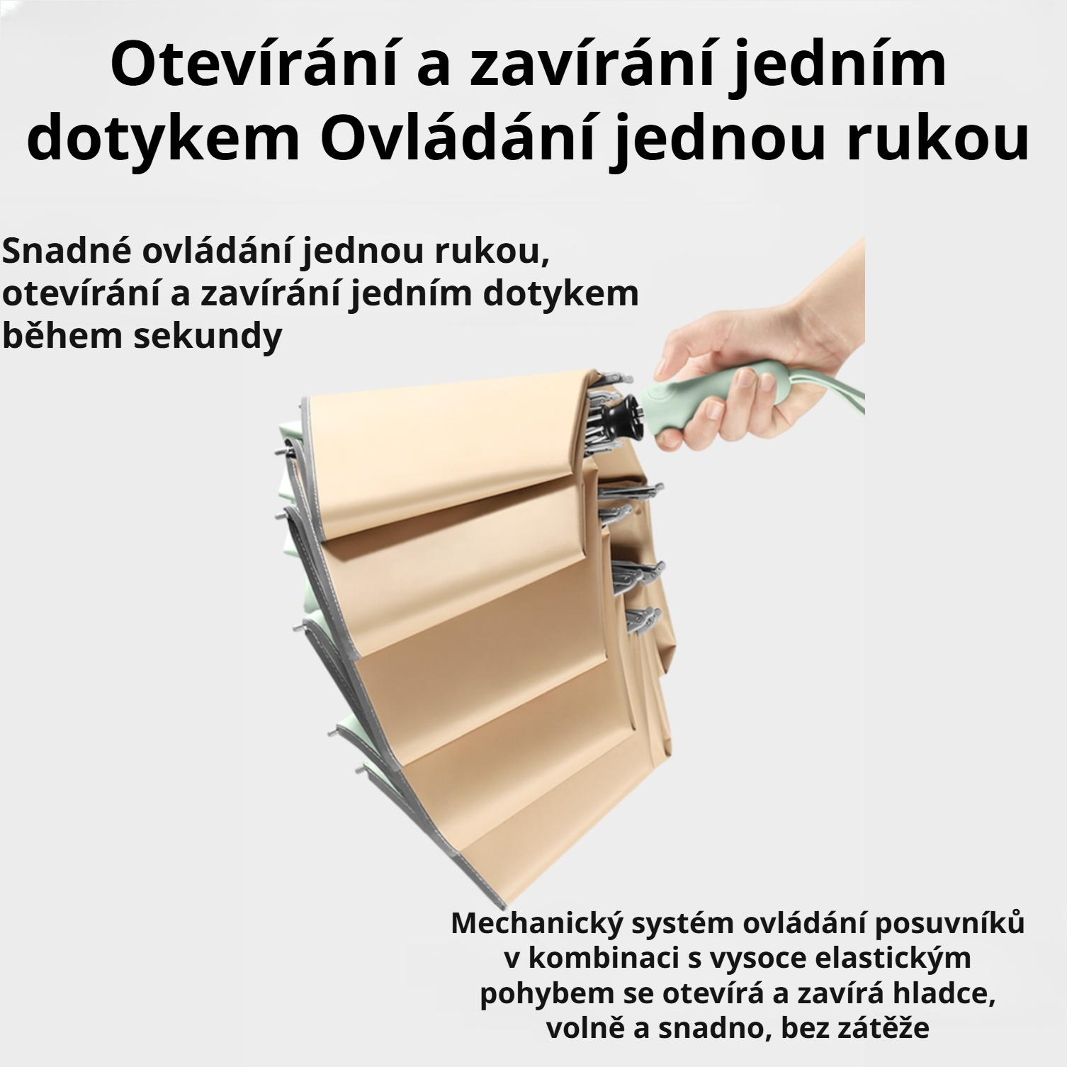 Deštník s ergonomickou rukojetí